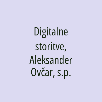 Digitalne storitve, Aleksander Ovčar, s.p.