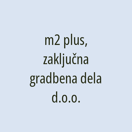 m2 plus, zaključna gradbena dela d.o.o. - Logotip