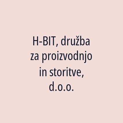 H-BIT, družba za proizvodnjo in storitve, d.o.o. - Logotip