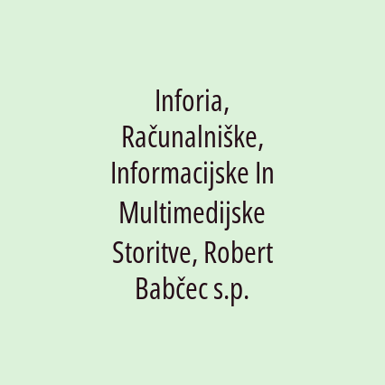 Inforia, Računalniške, Informacijske In Multimedijske Storitve, Robert Babčec s.p. - Logotip