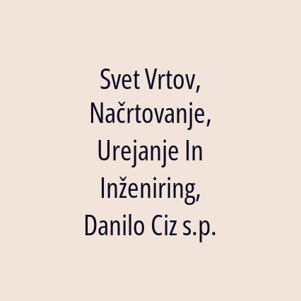 Svet Vrtov, Načrtovanje, Urejanje In Inženiring, Danilo Ciz s.p. - Logotip