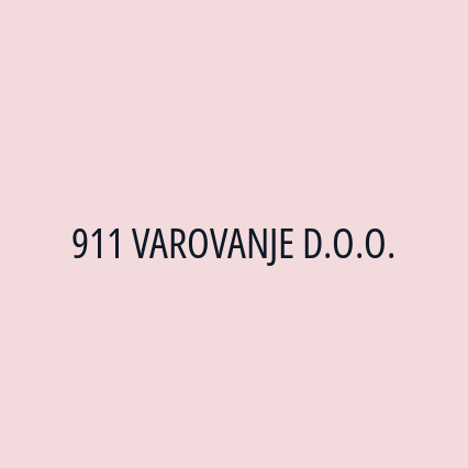 911 VAROVANJE D.O.O.