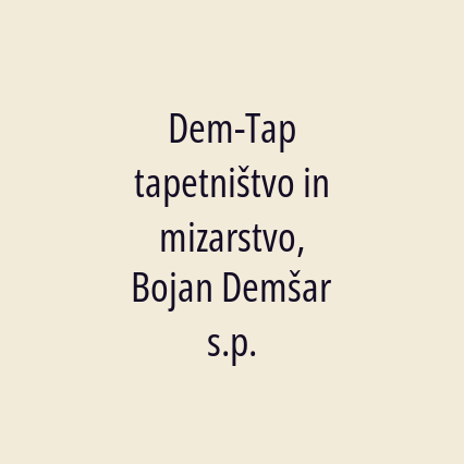 Dem-Tap tapetništvo in mizarstvo, Bojan Demšar s.p. - Logotip