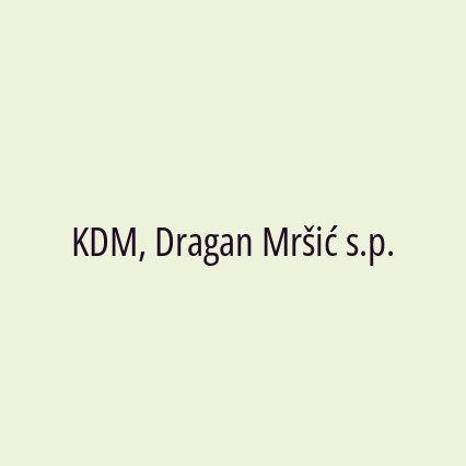 KDM, Dragan Mršić s.p. - Logotip