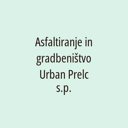 Asfaltiranje in gradbeništvo Urban Prelc s.p. - Logotip