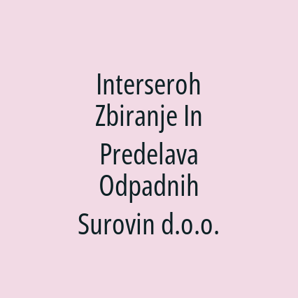 Interseroh Zbiranje In Predelava Odpadnih Surovin d.o.o. - Logotip