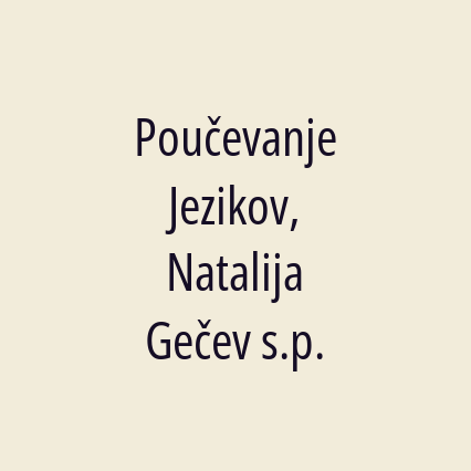 Poučevanje Jezikov, Natalija Gečev s.p. - Logotip