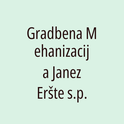 Gradbena Mehanizacija Janez Eršte s.p. - Logotip