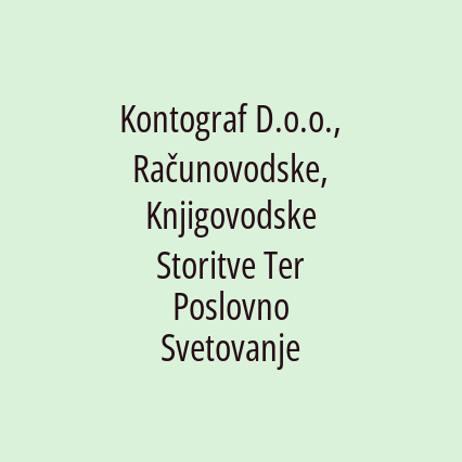 Kontograf D.o.o., Računovodske, Knjigovodske Storitve Ter Poslovno Svetovanje - Logotip