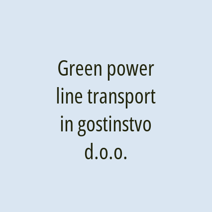 Green power line transport in gostinstvo d.o.o. - Logotip