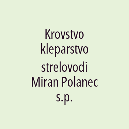 Krovstvo kleparstvo strelovodi Miran Polanec s.p. - Logotip