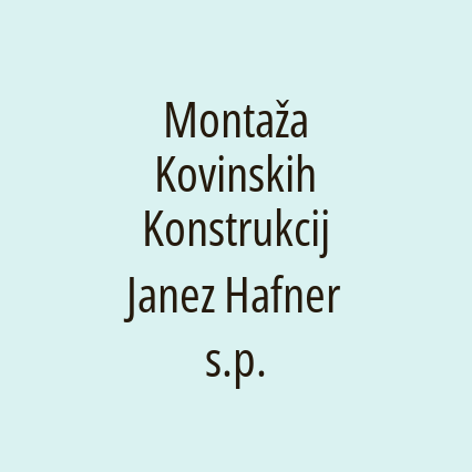 Montaža Kovinskih Konstrukcij Janez Hafner s.p. - Logotip