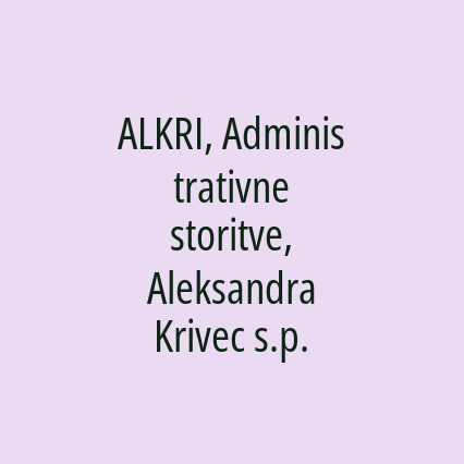 ALKRI, Administrativne storitve, Aleksandra Krivec s.p. - Logotip