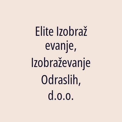 Elite Izobraževanje, Izobraževanje Odraslih, d.o.o. - Logotip