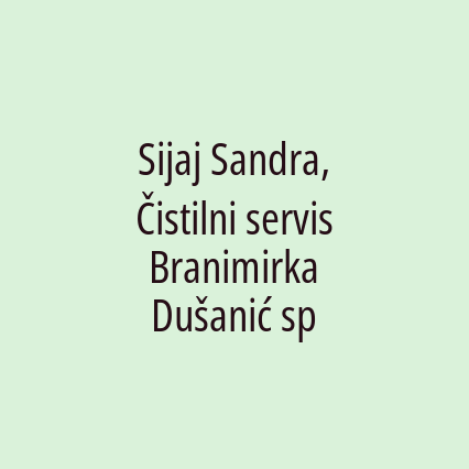 Sijaj Sandra, Čistilni servis Branimirka Dušanić sp