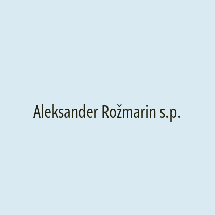 Aleksander Rožmarin s.p.