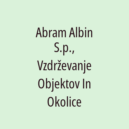 Abram Albin S.p., Vzdrževanje Objektov In Okolice - Logotip