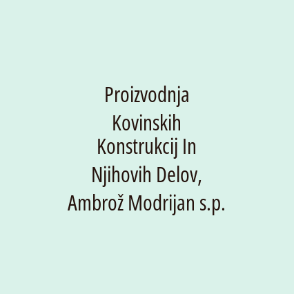 Proizvodnja Kovinskih Konstrukcij In Njihovih Delov, Ambrož Modrijan s.p. - Logotip