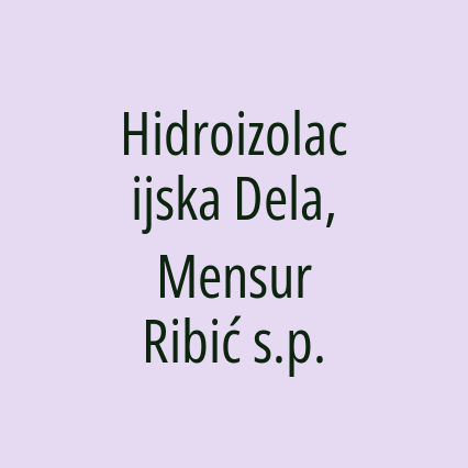 Hidroizolacijska Dela, Mensur Ribić s.p. - Logotip