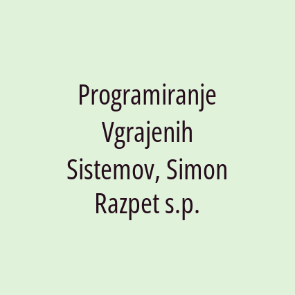 Programiranje Vgrajenih Sistemov, Simon Razpet s.p.