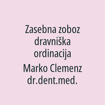 Zasebna zobozdravniška ordinacija Marko Clemenz dr.dent.med. - Logotip