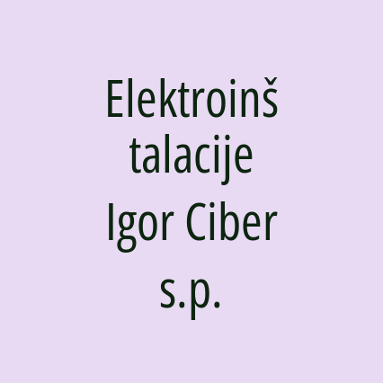 Elektroinštalacije Igor Ciber s.p.