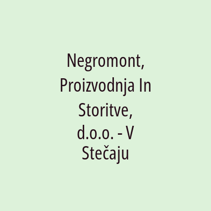 Negromont, Proizvodnja In Storitve, d.o.o. - V Stečaju - Logotip