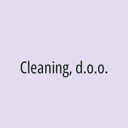 Cleaning, d.o.o.