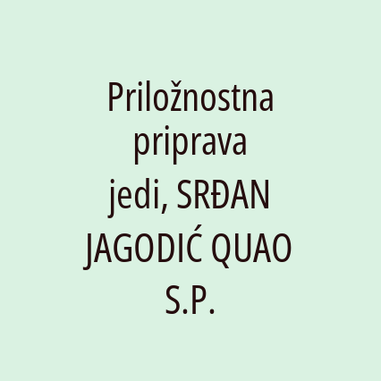 Priložnostna priprava jedi, SRĐAN JAGODIĆ QUAO S.P. - Logotip