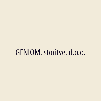 GENIOM, storitve, d.o.o.