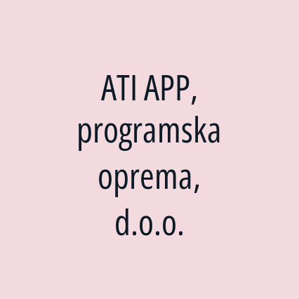 ATI APP, programska oprema, d.o.o.