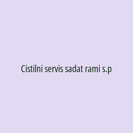 Cistilni servis sadat rami s.p