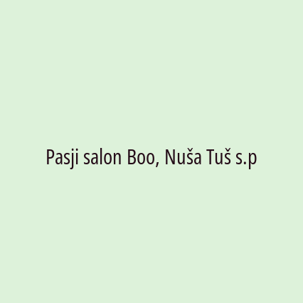 Pasji salon Boo, Nuša Tuš s.p - Logotip