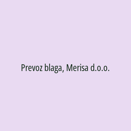 Prevoz blaga, Merisa d.o.o. - Logotip