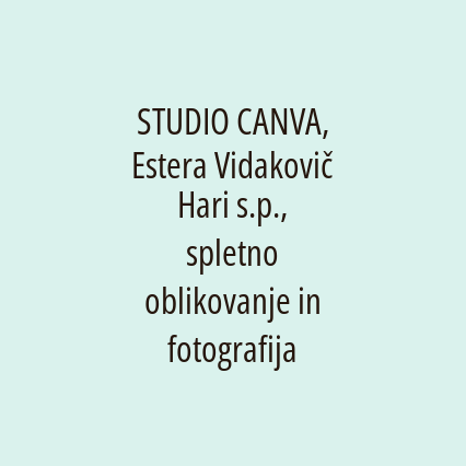 STUDIO CANVA, Estera Vidakovič Hari s.p., spletno oblikovanje in fotografija - Logotip