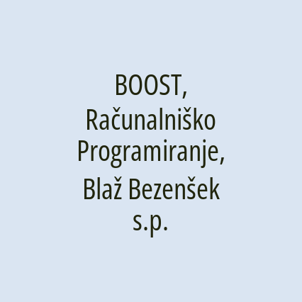 BOOST, Računalniško Programiranje, Blaž Bezenšek s.p. - Logotip