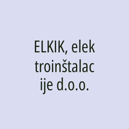 ELKIK, elektroinštalacije d.o.o. - Logotip