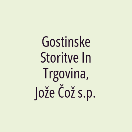 Gostinske Storitve In Trgovina, Jože Čož s.p. - Logotip