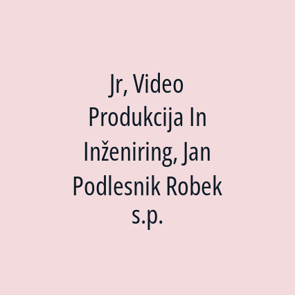 Jr, Video Produkcija In Inženiring, Jan Podlesnik Robek s.p. - Logotip