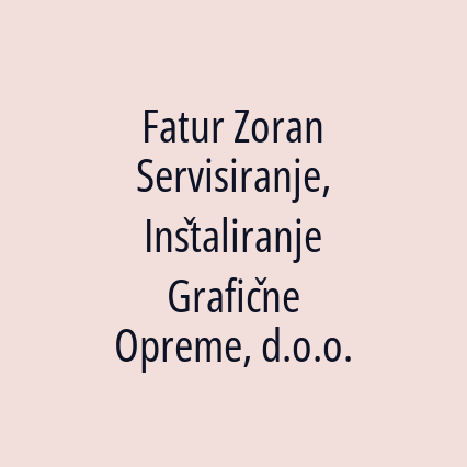 Fatur Zoran Servisiranje, Inštaliranje Grafične Opreme, d.o.o. - Logotip