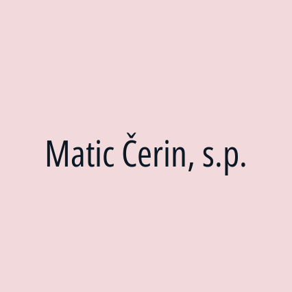 Matic Čerin, s.p.