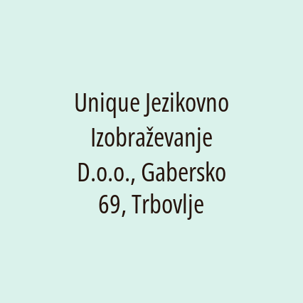 Unique Jezikovno Izobraževanje D.o.o., Gabersko 69, Trbovlje - Logotip