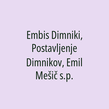 Embis Dimniki, Postavljenje Dimnikov, Emil Mešič s.p.