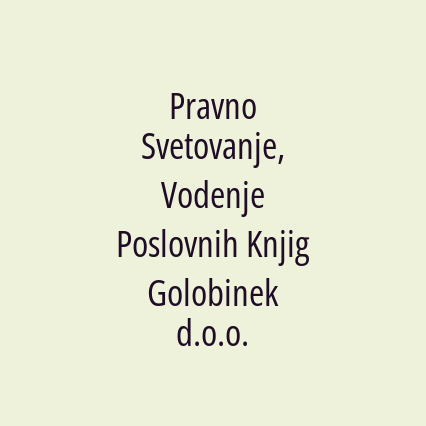 Pravno Svetovanje, Vodenje Poslovnih Knjig Golobinek d.o.o. - Logotip