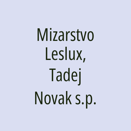 Mizarstvo Leslux, Tadej Novak s.p. - Logotip