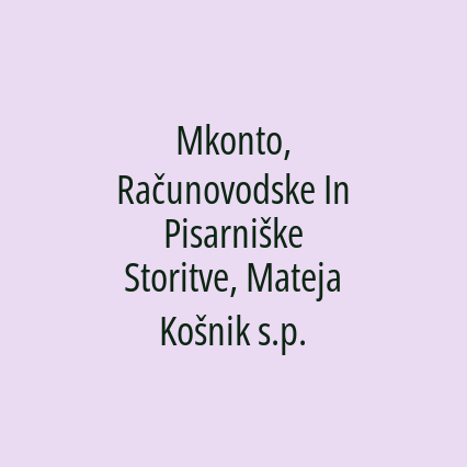 Mkonto, Računovodske In Pisarniške Storitve, Mateja Košnik s.p. - Logotip