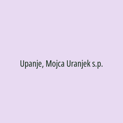 Upanje, Mojca Uranjek s.p. - Logotip