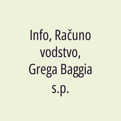 Info, Računovodstvo, Grega Baggia s.p.