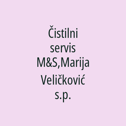 Čistilni servis M&S,Marija Veličković s.p. - Logotip