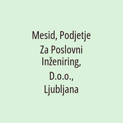 Mesid, Podjetje Za Poslovni Inženiring, D.o.o., Ljubljana - Logotip